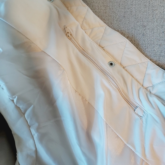 AVEC LES FILLES Thermapuff Long Line Removable Hood Puffer Vest Sz-L - Picture 9 of 16